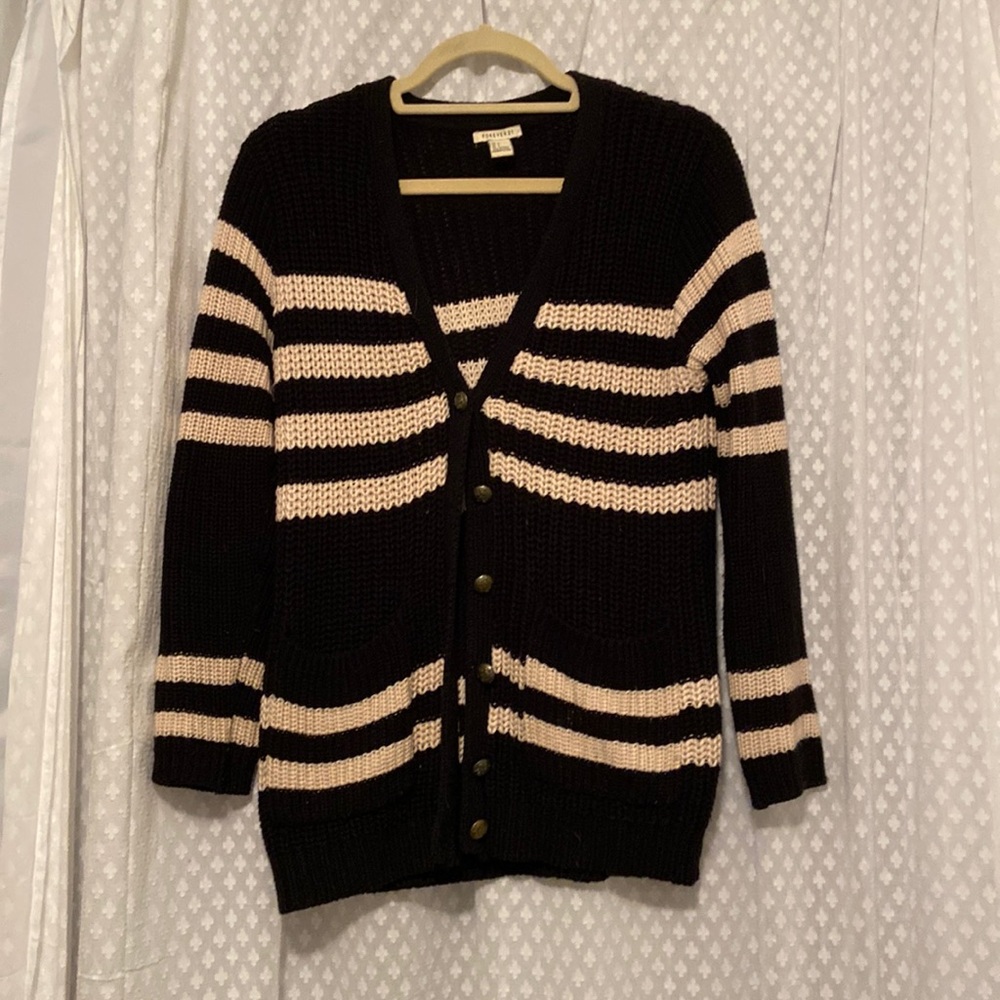 Black and white cardigan